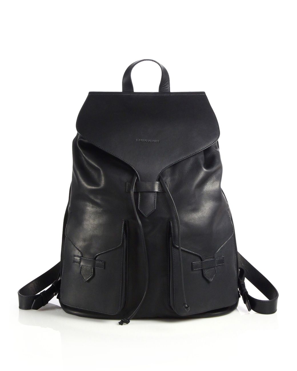 Emporio Armani Toro Leather Backpack in Black for Men Lyst