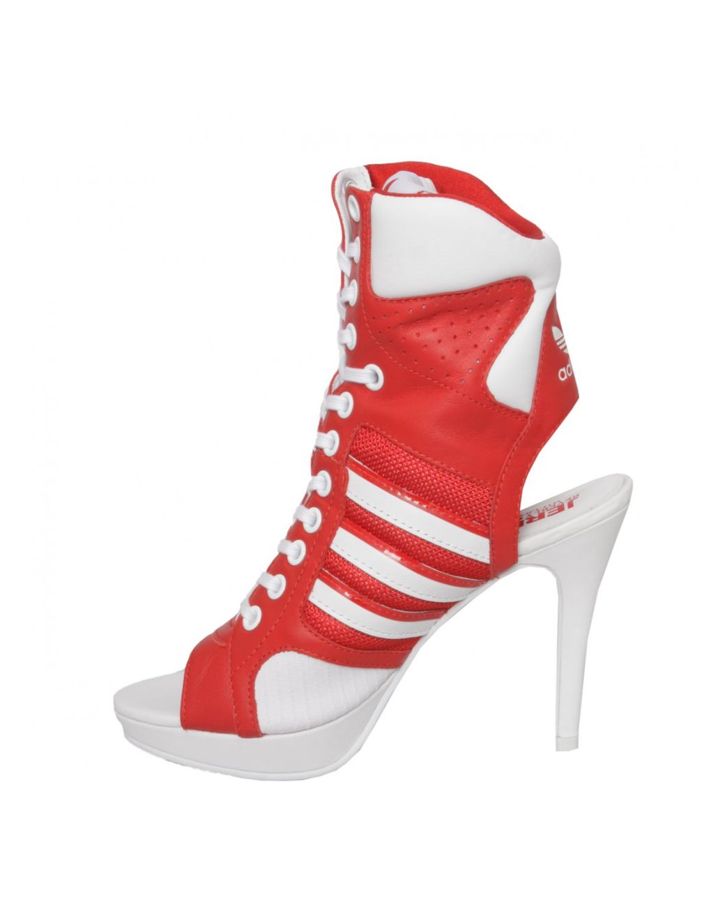 Jeremy Scott for adidas Lace Up High Heels Red | Lyst UK