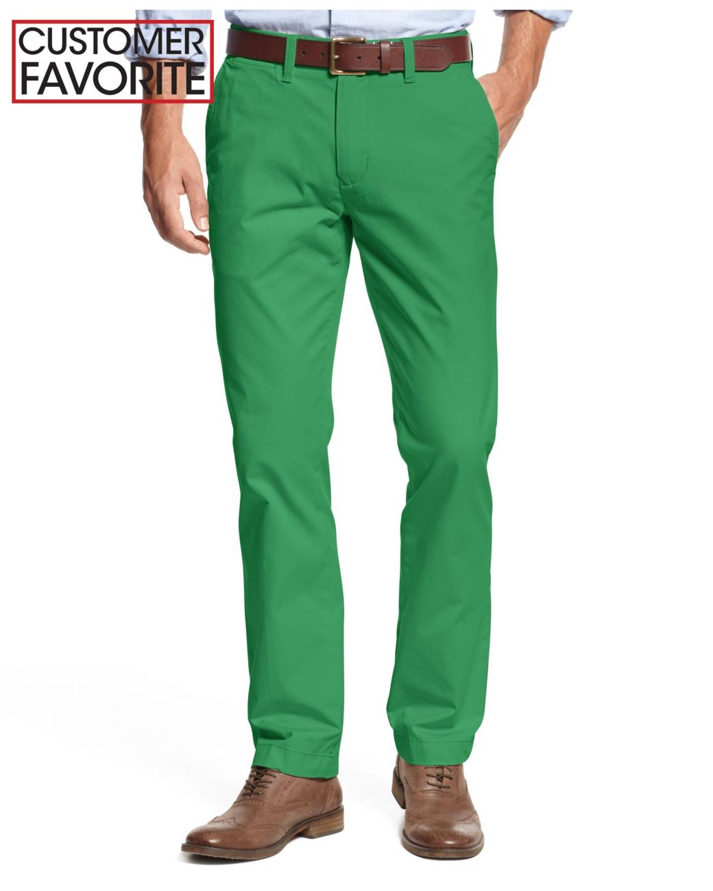 Tommy Custom-Fit Chino Pants in Green Men | Lyst