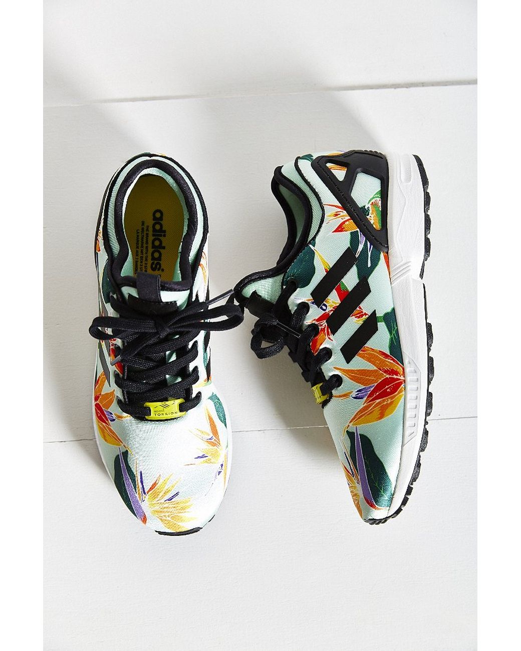 adidas Originals Zx Flux Tropical Running Sneaker in Green | Lyst