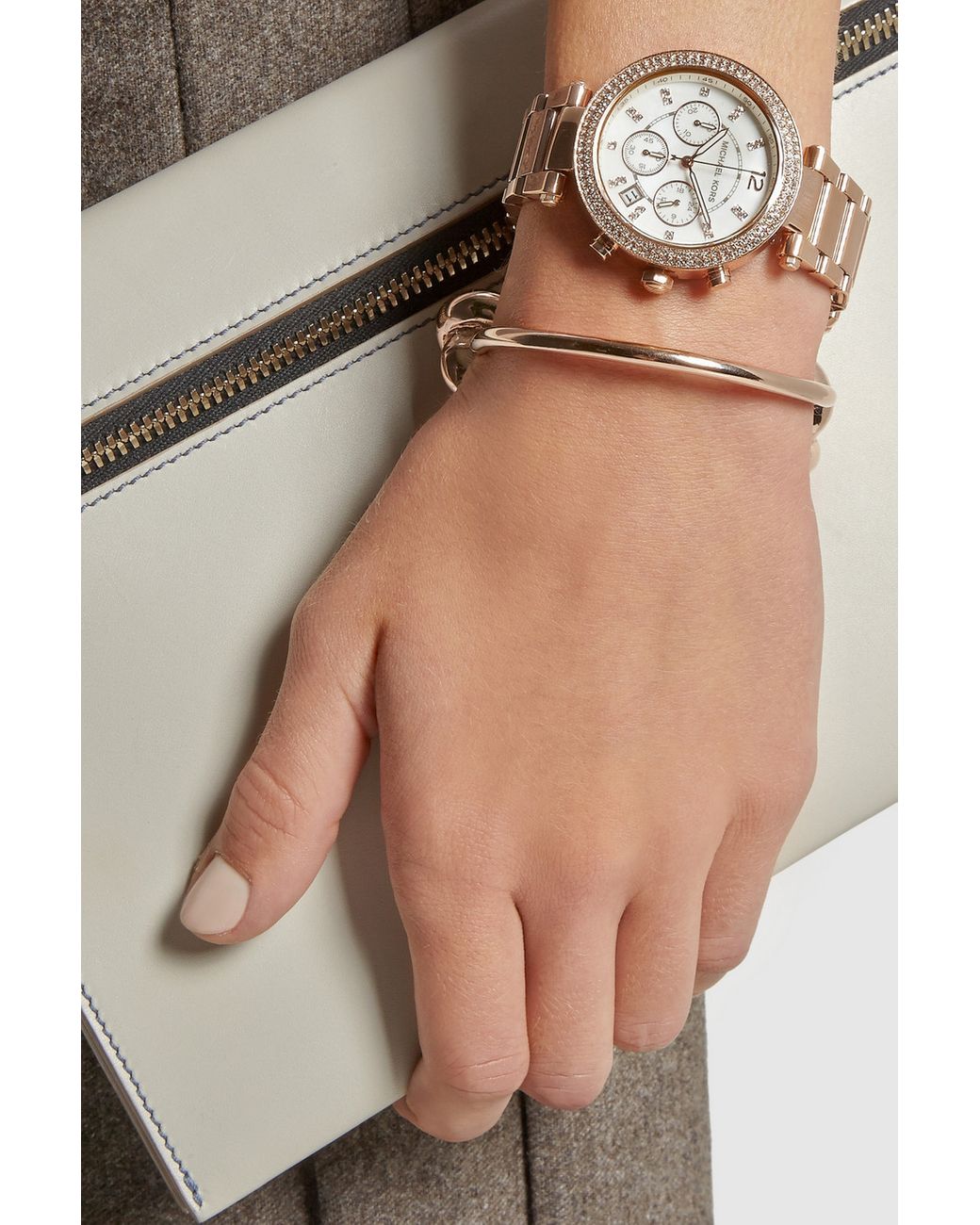 Michael Kors Audrina Watch  Rose Gold in Pink  Lyst