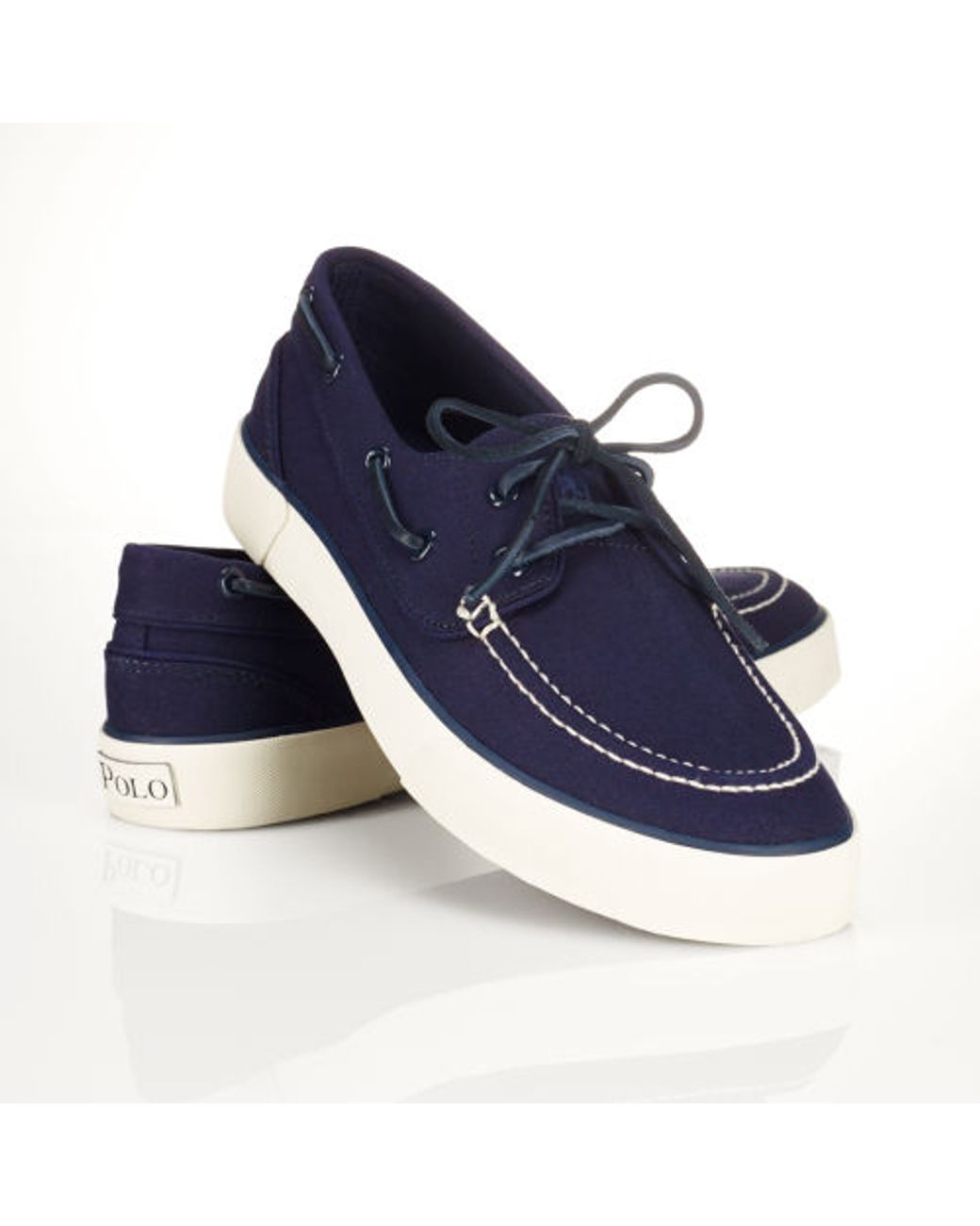 Polo Ralph Lauren Sander Boat Shoe in Blue for Men | Lyst