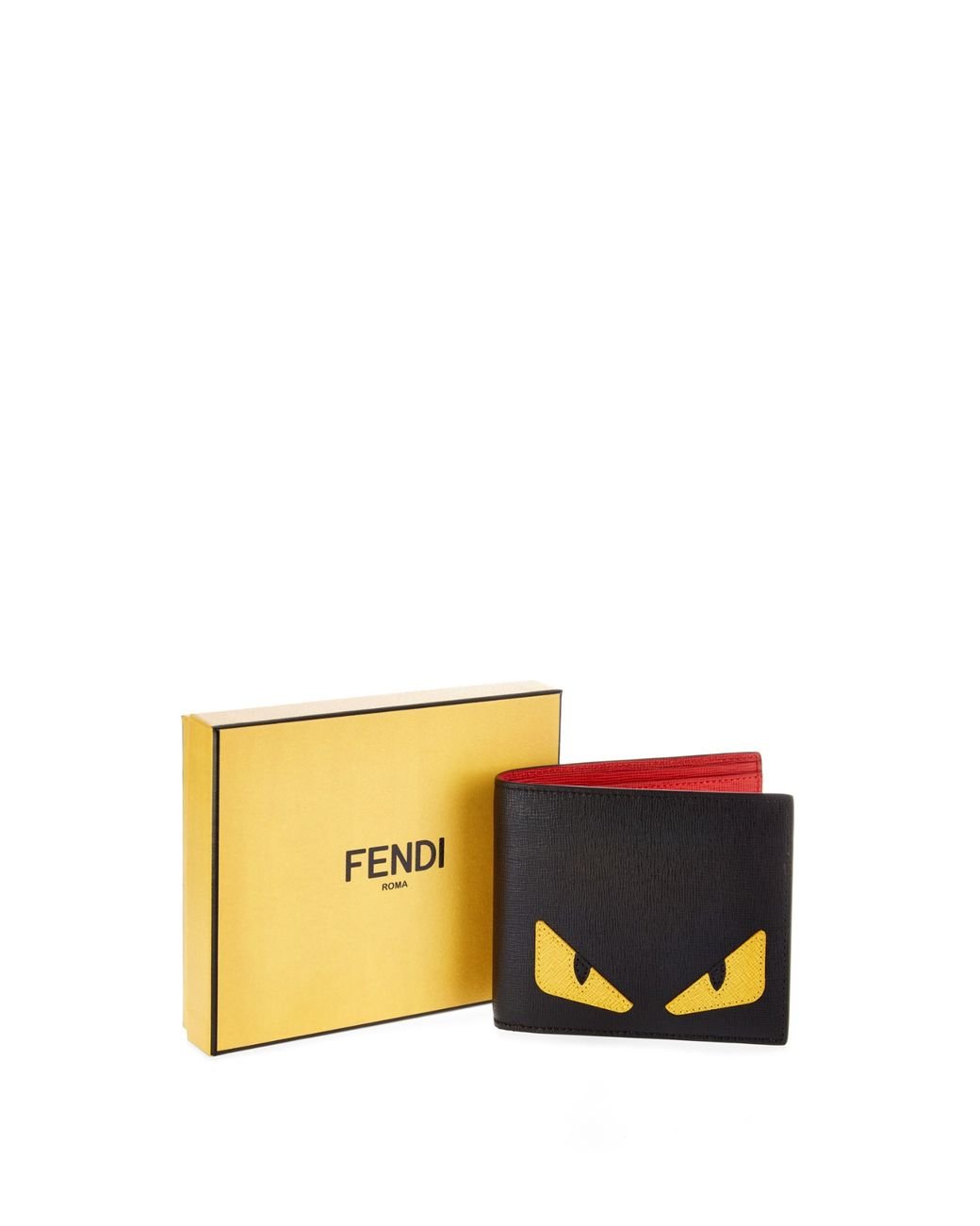 Wallets & purses Fendi - Bag Bugs hammered leather bi-fold wallet