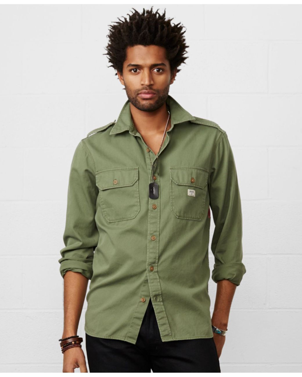 Military green shirt outfit deals