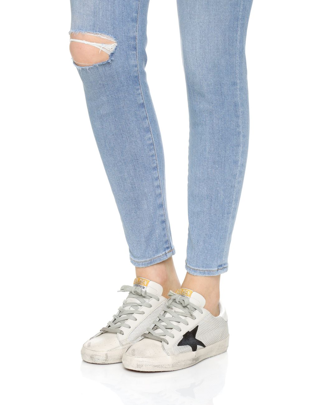 Golden Goose Superstar Mesh Low Top Sneakers in Gray Lyst