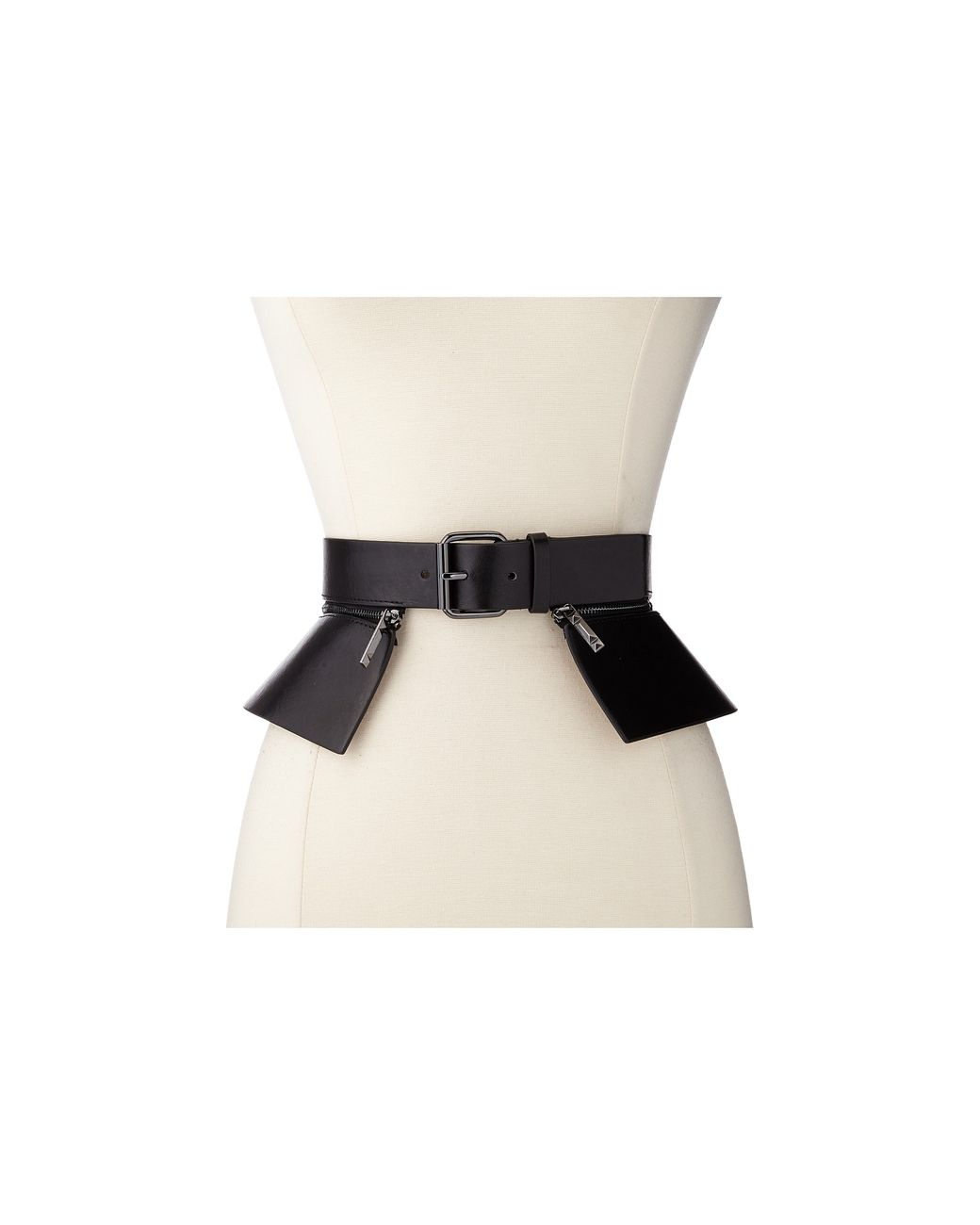 BCBGMAXAZRIA Peplum Zip Waist Belt in Black Lyst