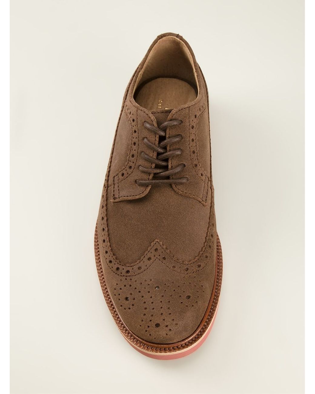 Polo Ralph Lauren Brogue Derby Shoes in Brown for Men Lyst