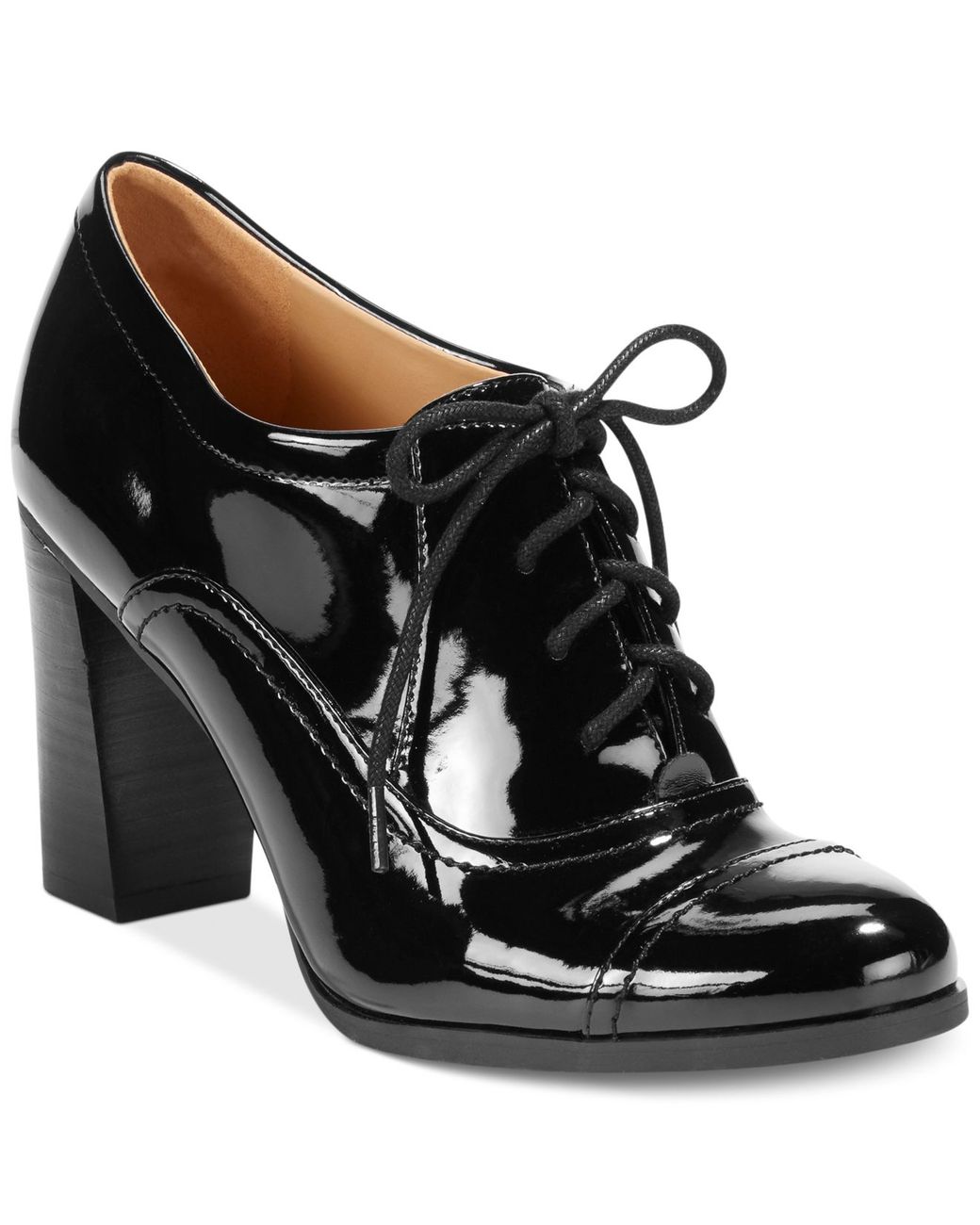 Nine West Nostalgia Lace Up Shooties in Black | Lyst