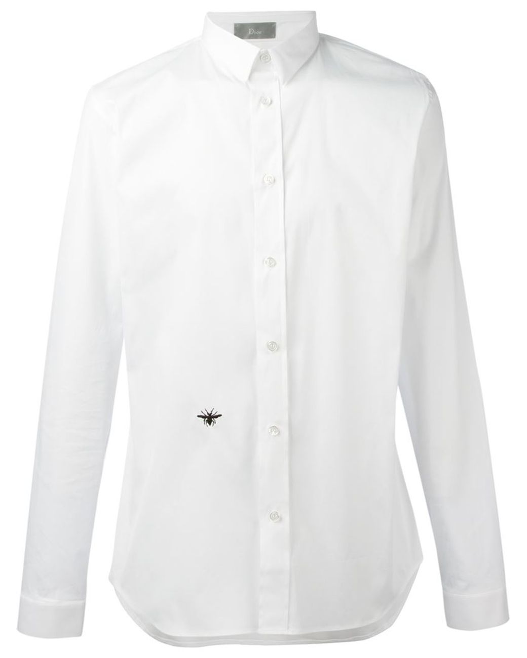 Shirt with Bee Embroidery Blue Cotton Poplin  DIOR