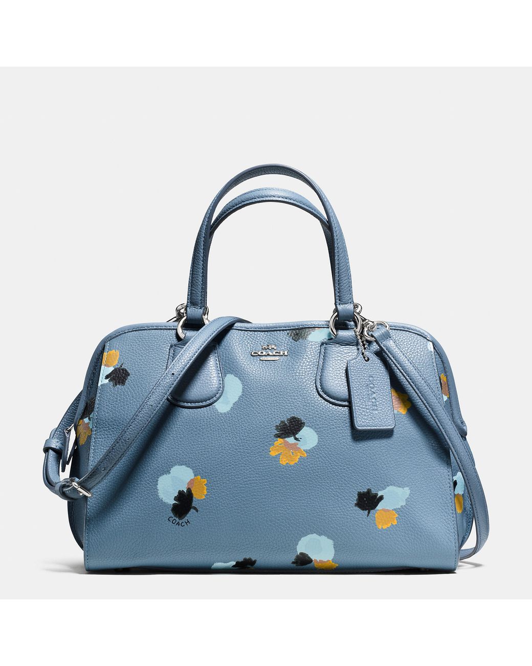 coach blue flower bag