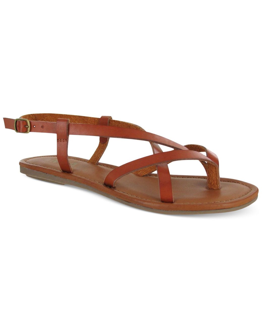 MIA Cruise Flat Sandals in Brown | Lyst