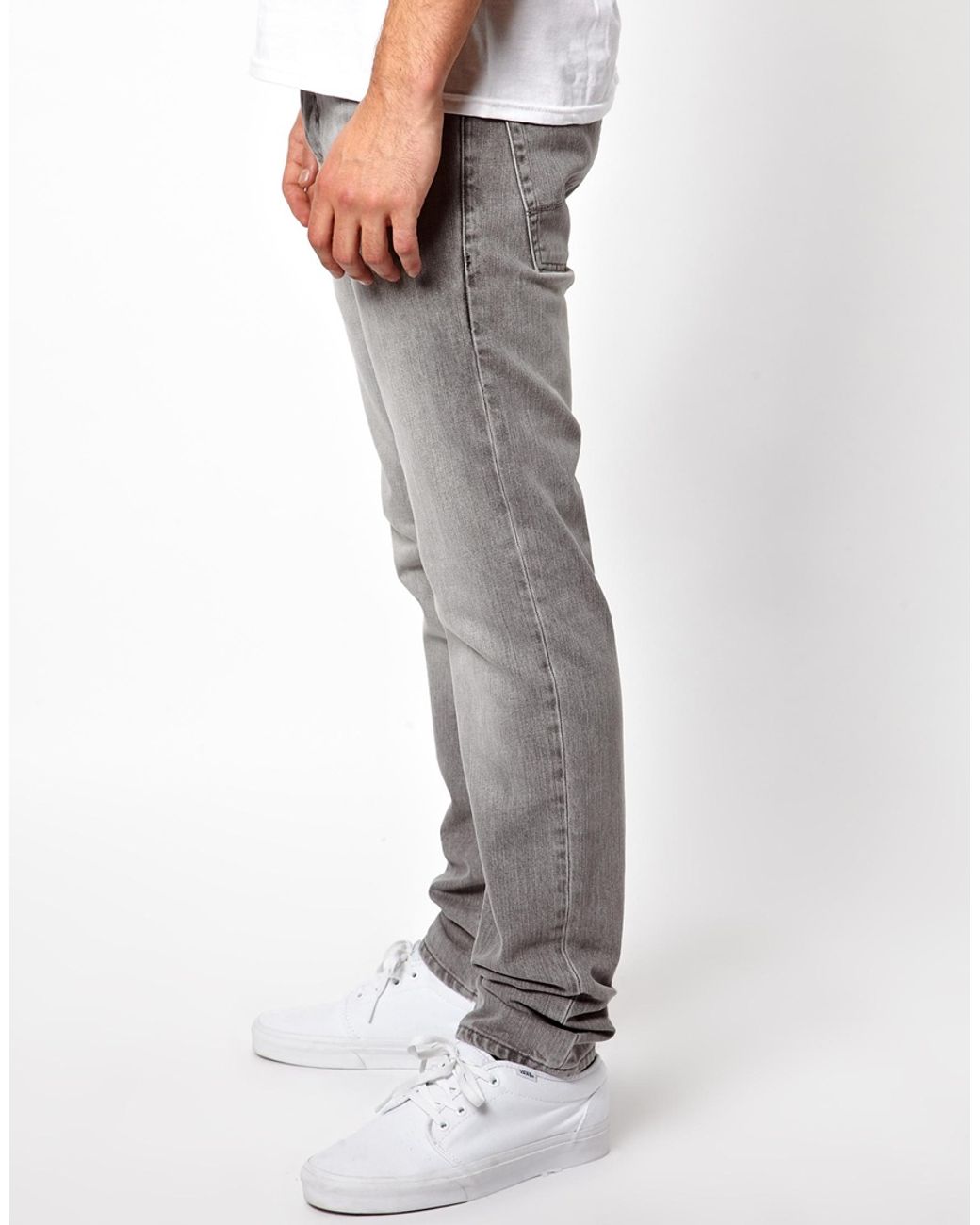 ASOS Slim Jeans In Grey in Gray for Men | Lyst