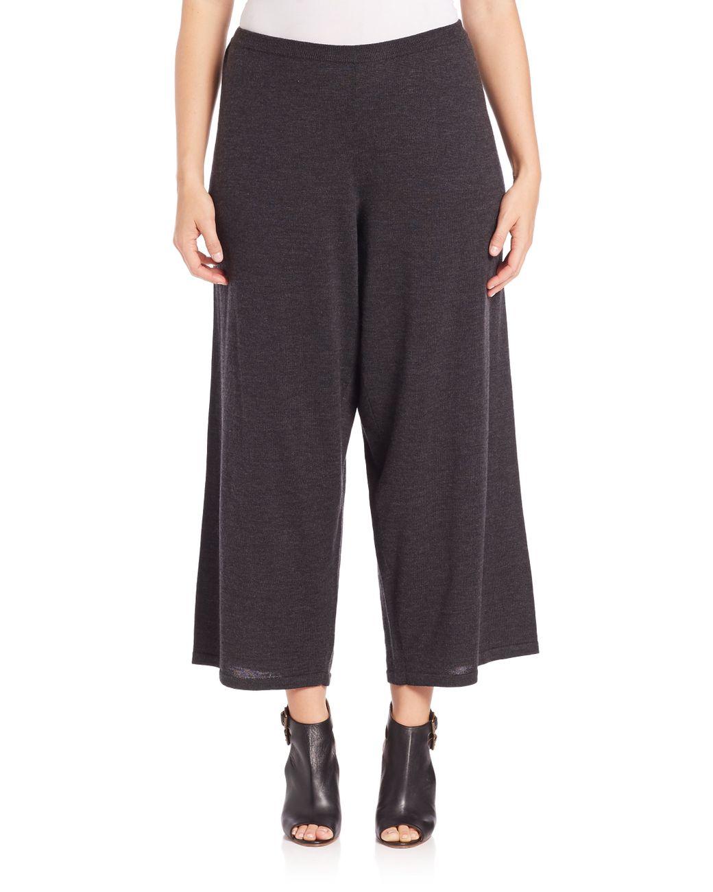 Eileen Fisher Merino Wool Cropped Wide 