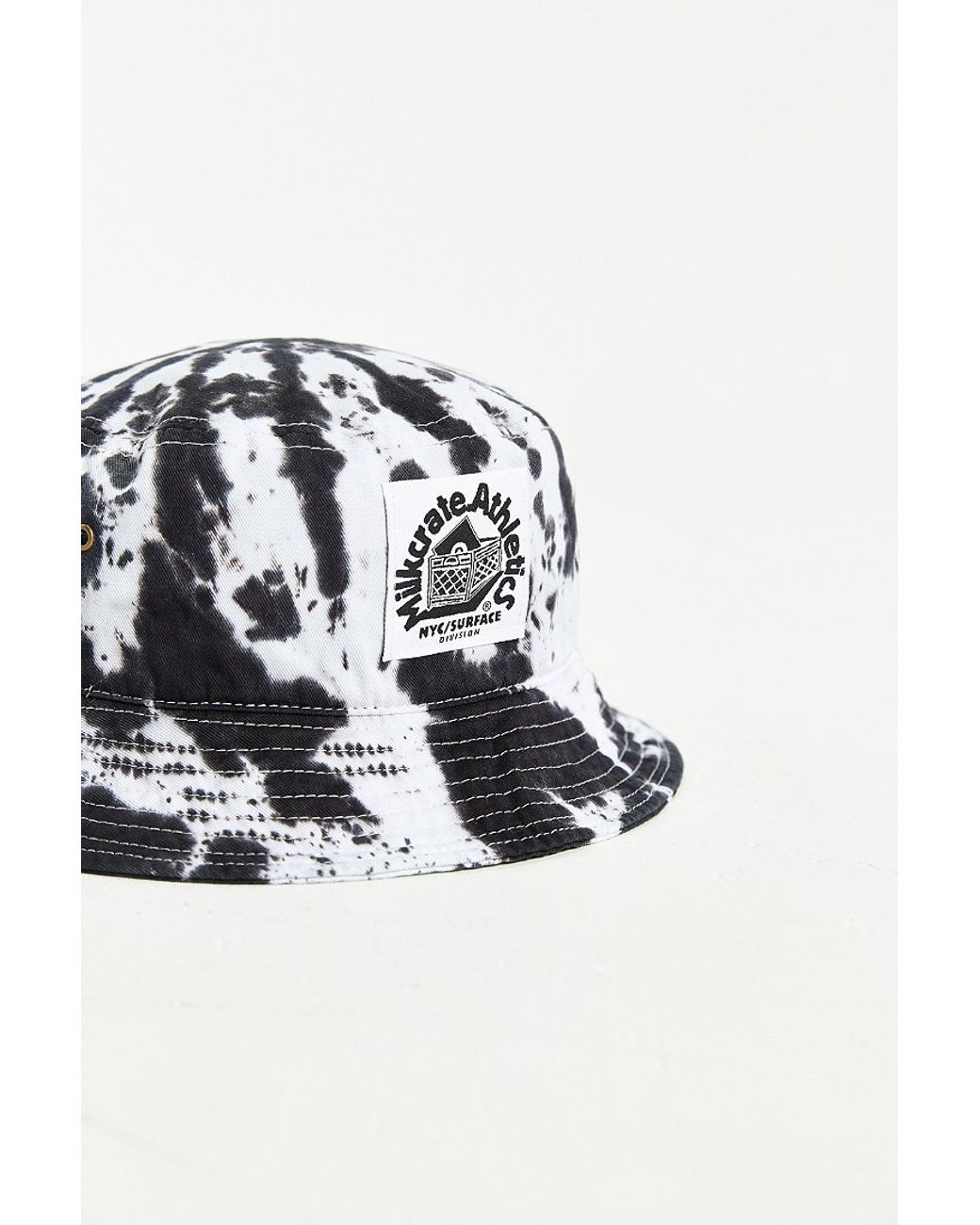 White Tie-Dye Bucket Hat for Men 