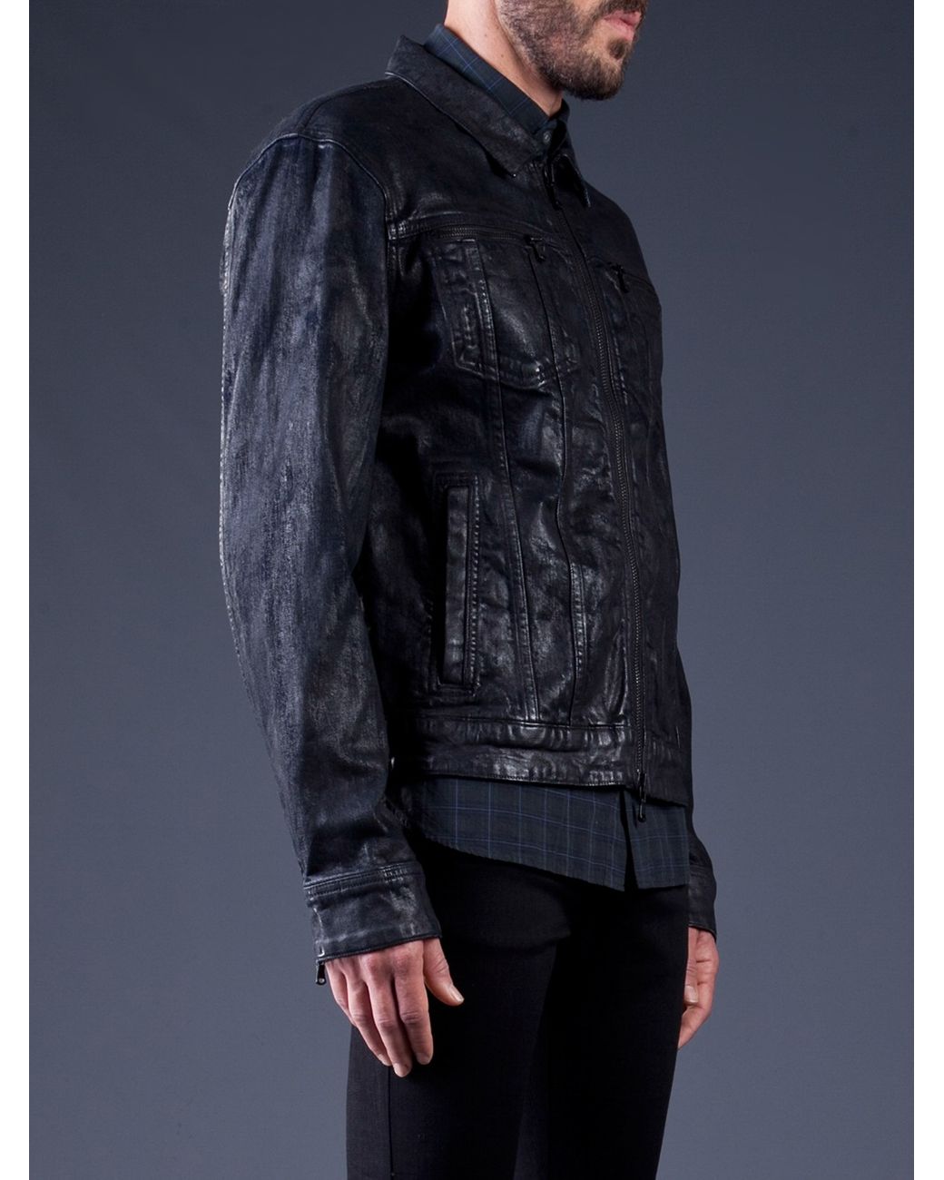 John varvatos waxed sales cotton jacket