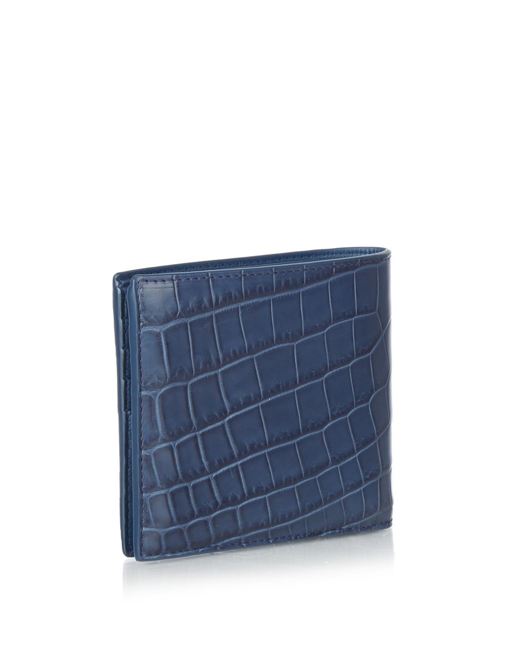 Bottega Veneta Crocodile Leather Card Holder in Green for Men