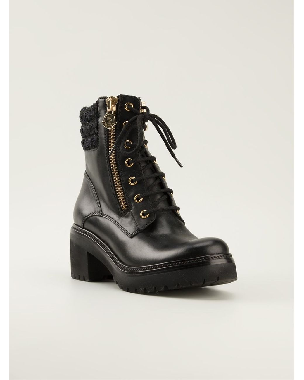 Moncler 'Viviane' Ankle Boots in Black | Lyst