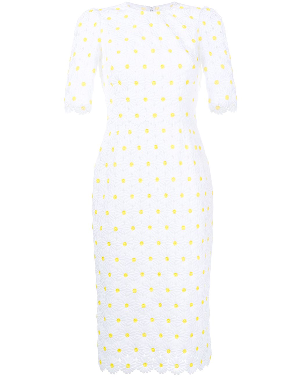 Dolce Gabbana Daisy Embroidered Dress in White Lyst