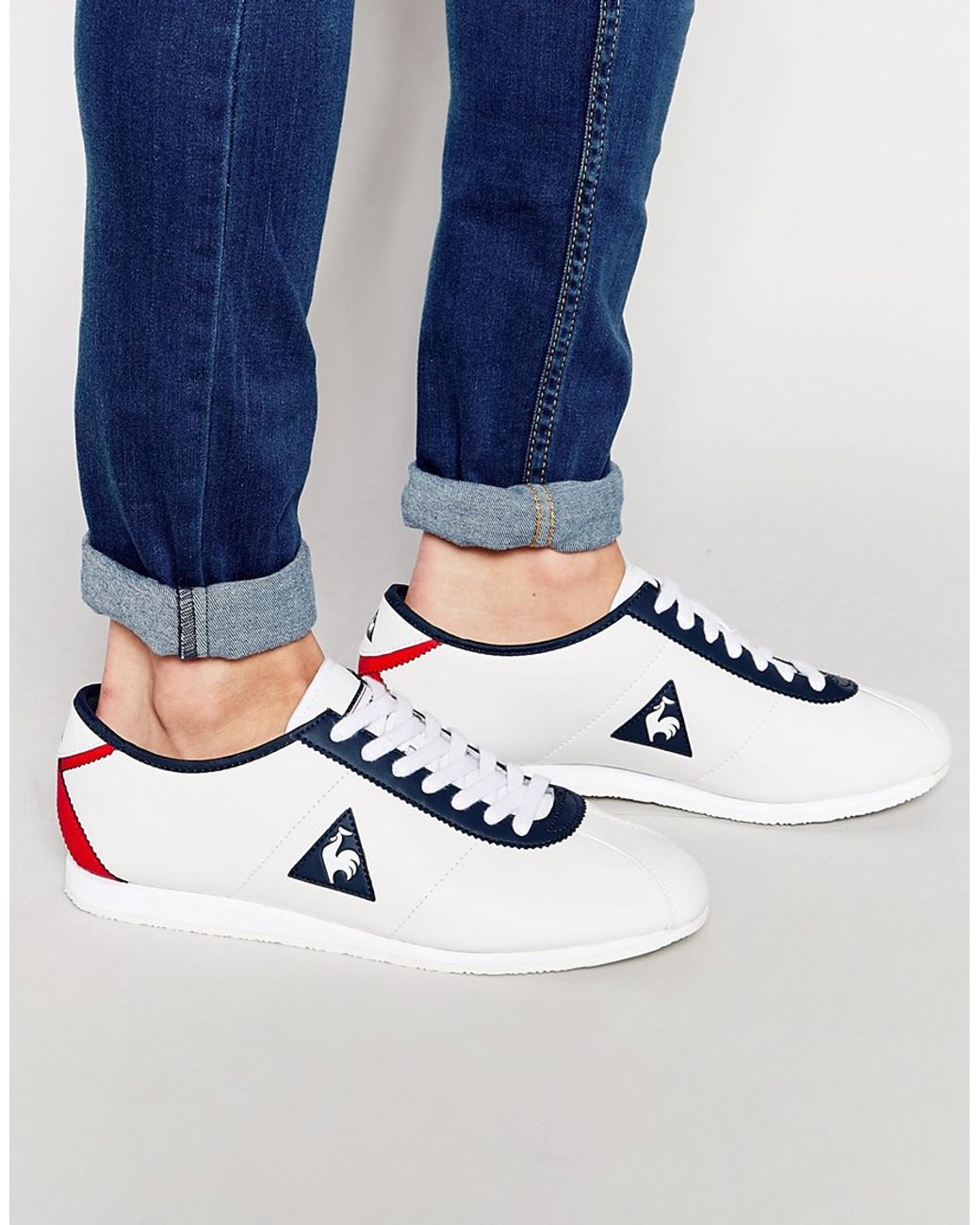 Le Coq Sportif Wendon Leather Trainers in White for Men | Lyst