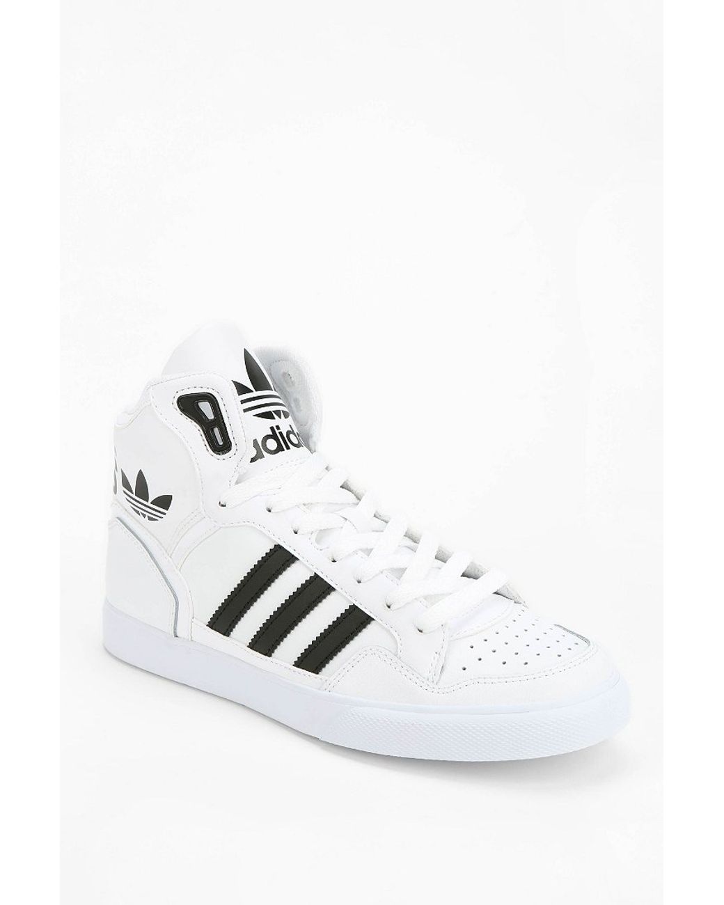 Originals Extaball Leather Hightop Sneaker in White | Lyst