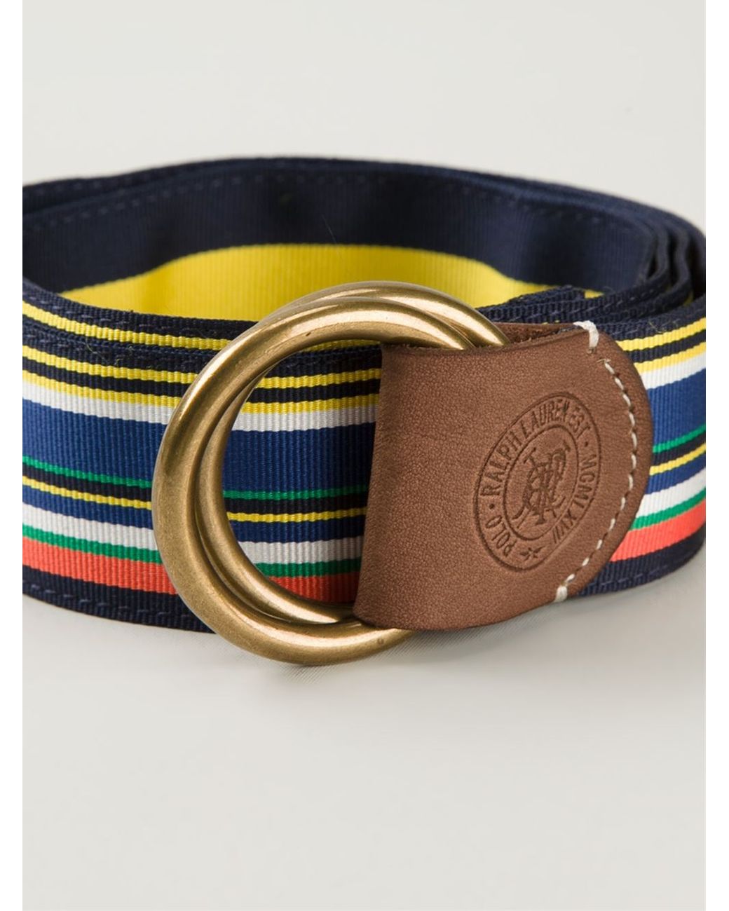 Polo Ralph Lauren Striped Belt in Blue for Men | Lyst