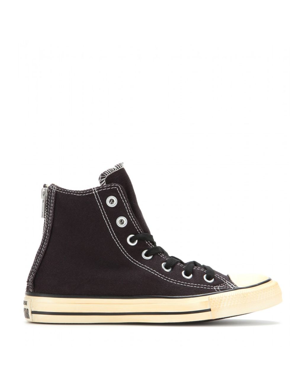 Converse Chuck Taylor Back Zip High-Top Sneakers in Black | Lyst