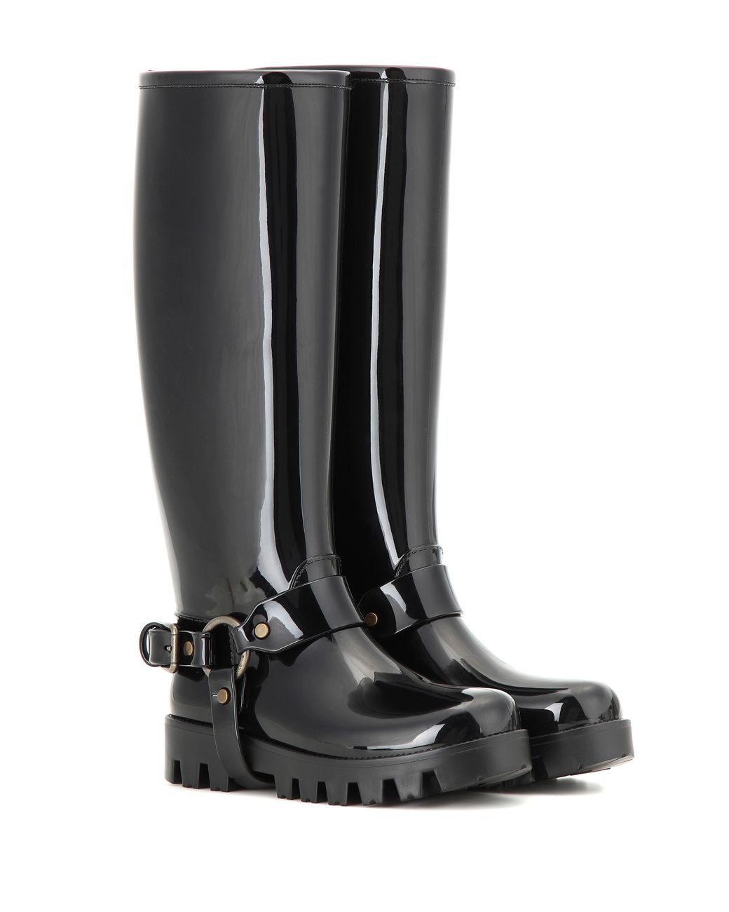 Dolce & Gabbana Knee-High Rain Boots in Black | Lyst