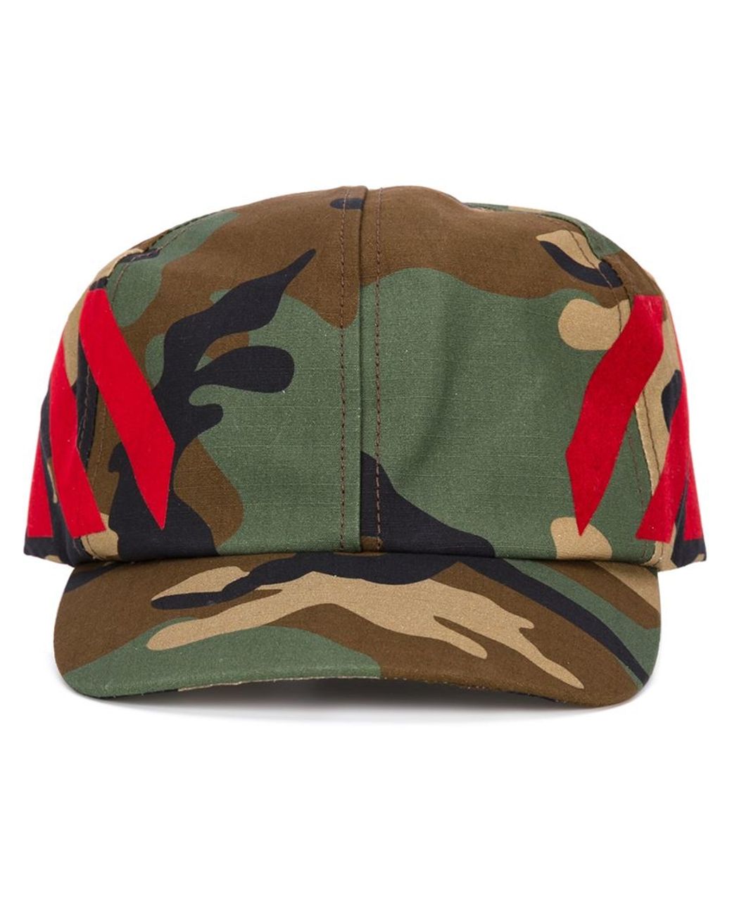 Off White c o Virgil Abloh Camouflage Print Cap in Red for Men