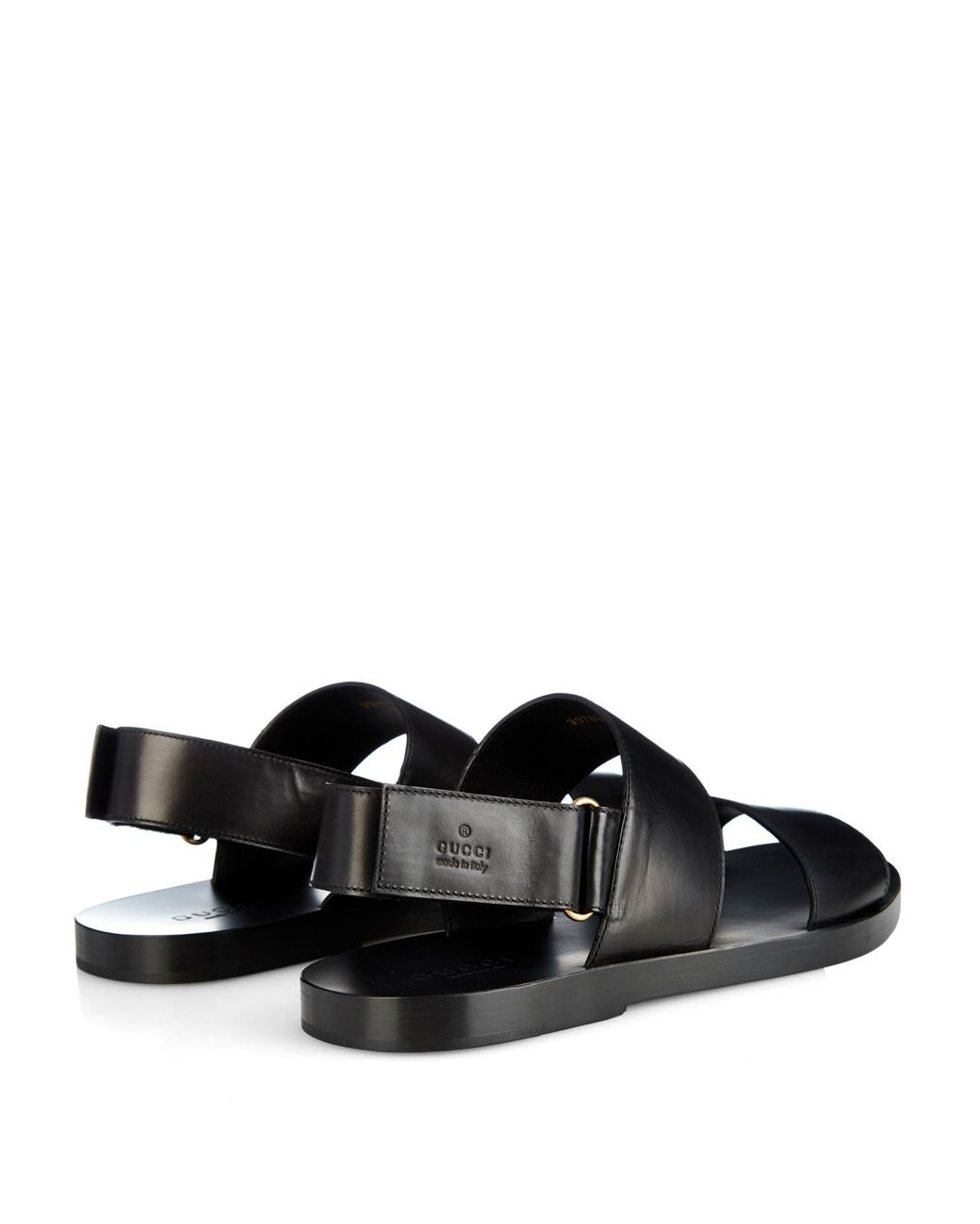 Black gucci sandals mens hot sale
