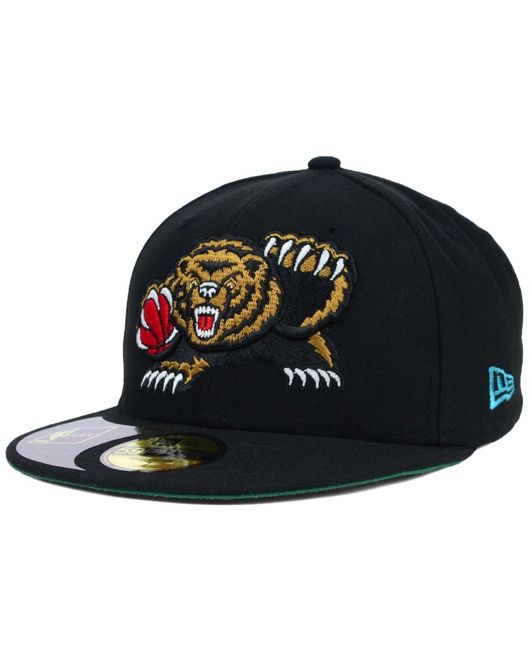 Red Lid Black Silver New Era 59Fifty Fitted Hat Vancouver Grizzlies Purple 