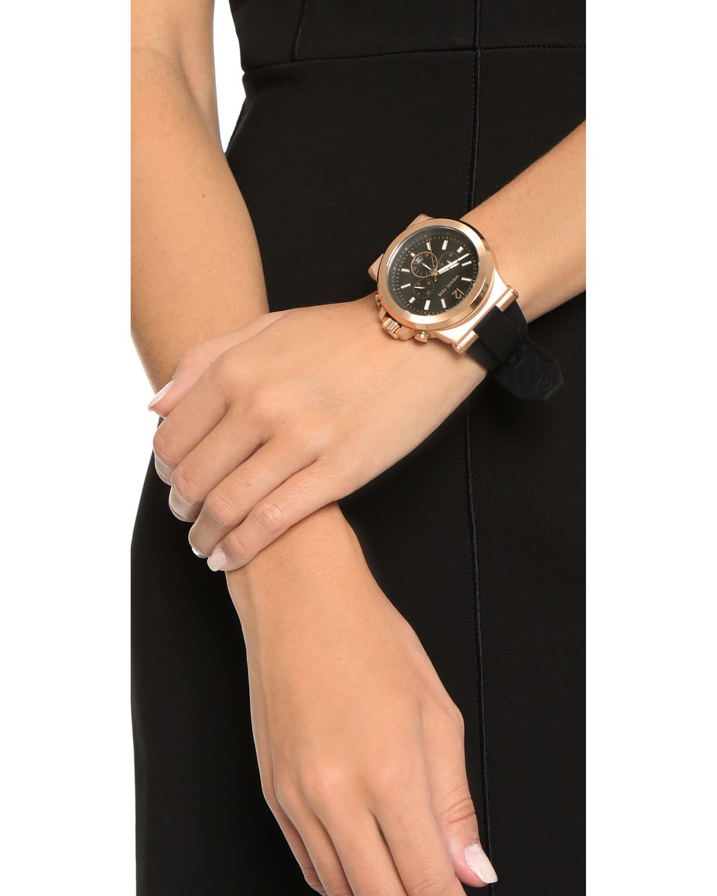 Michael Kors Watch Rose Gold and Black and Gold hidalgomoncicom