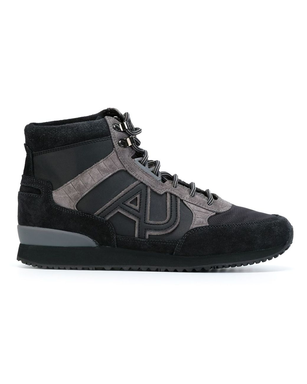 Armani Jeans High Top Sneaker With Logo 