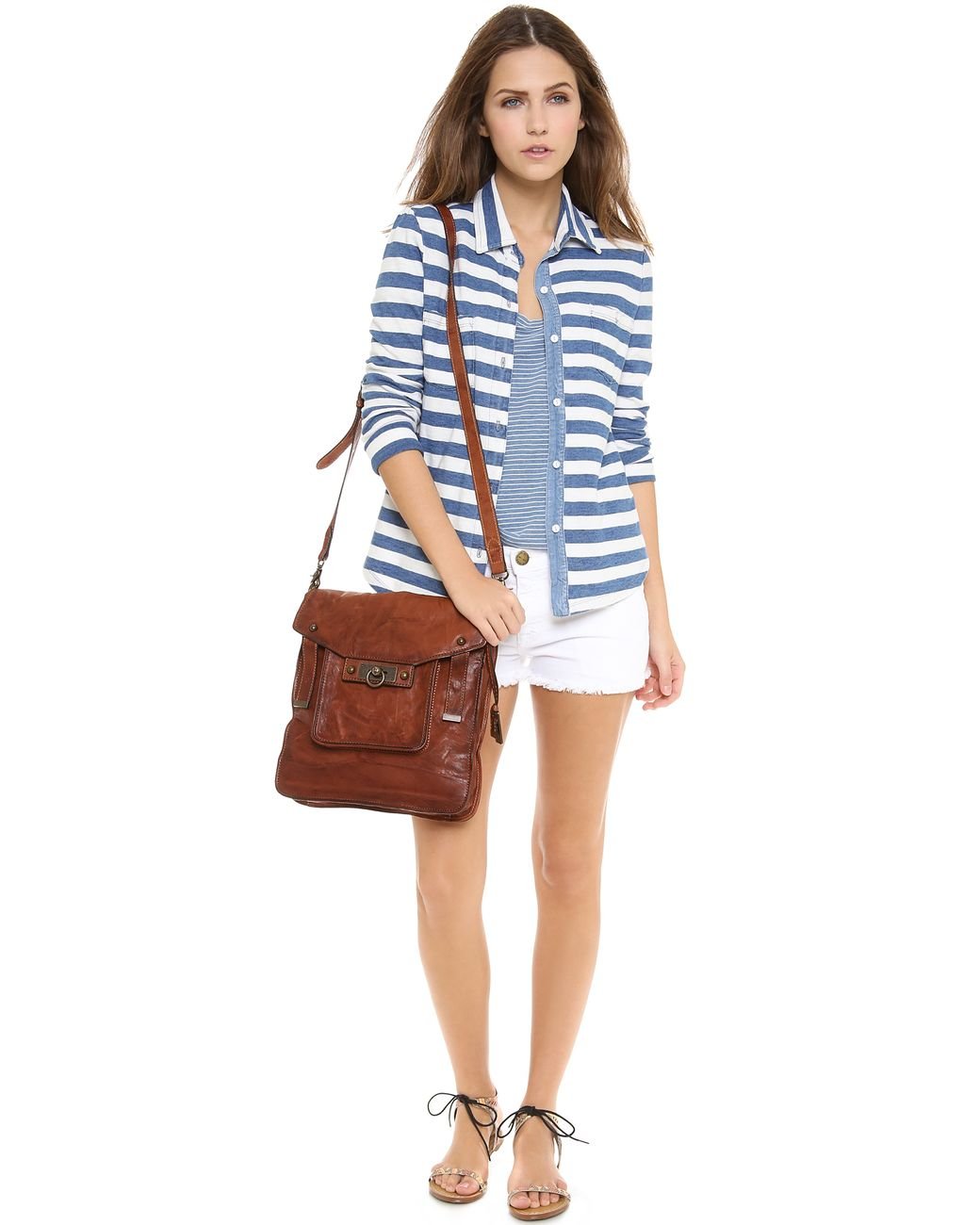Frye Cameron Magazine Cross Body Bag in Brown Lyst
