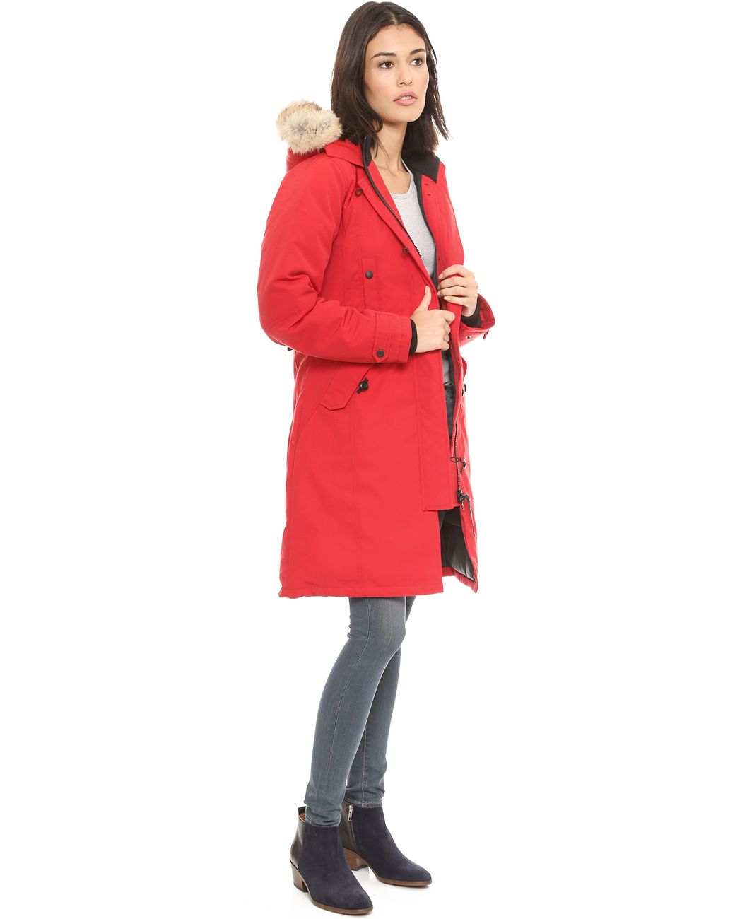 Canada Goose Goose Kensington Parka - Red | Lyst