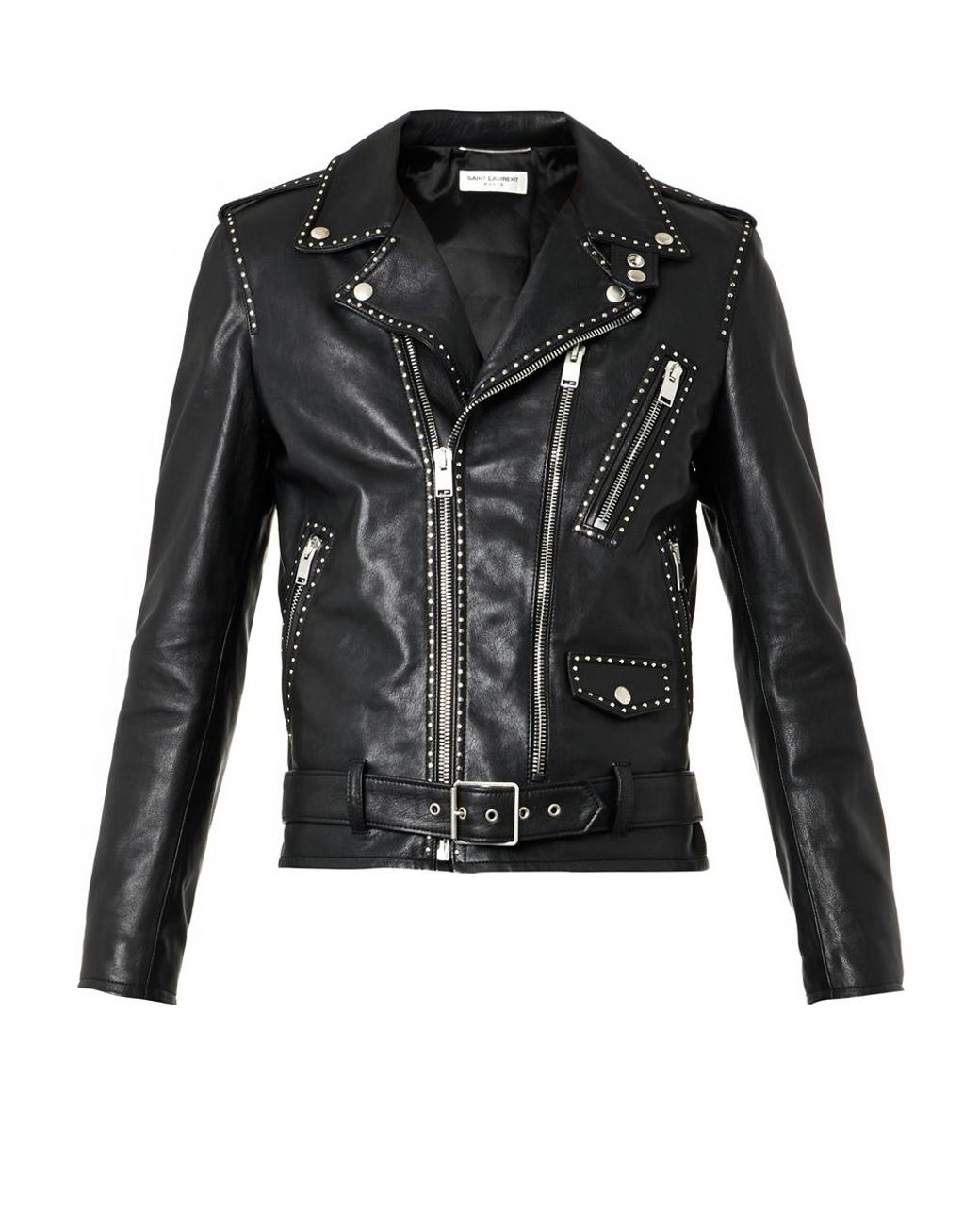 Saint laurent hotsell studded bomber jacket