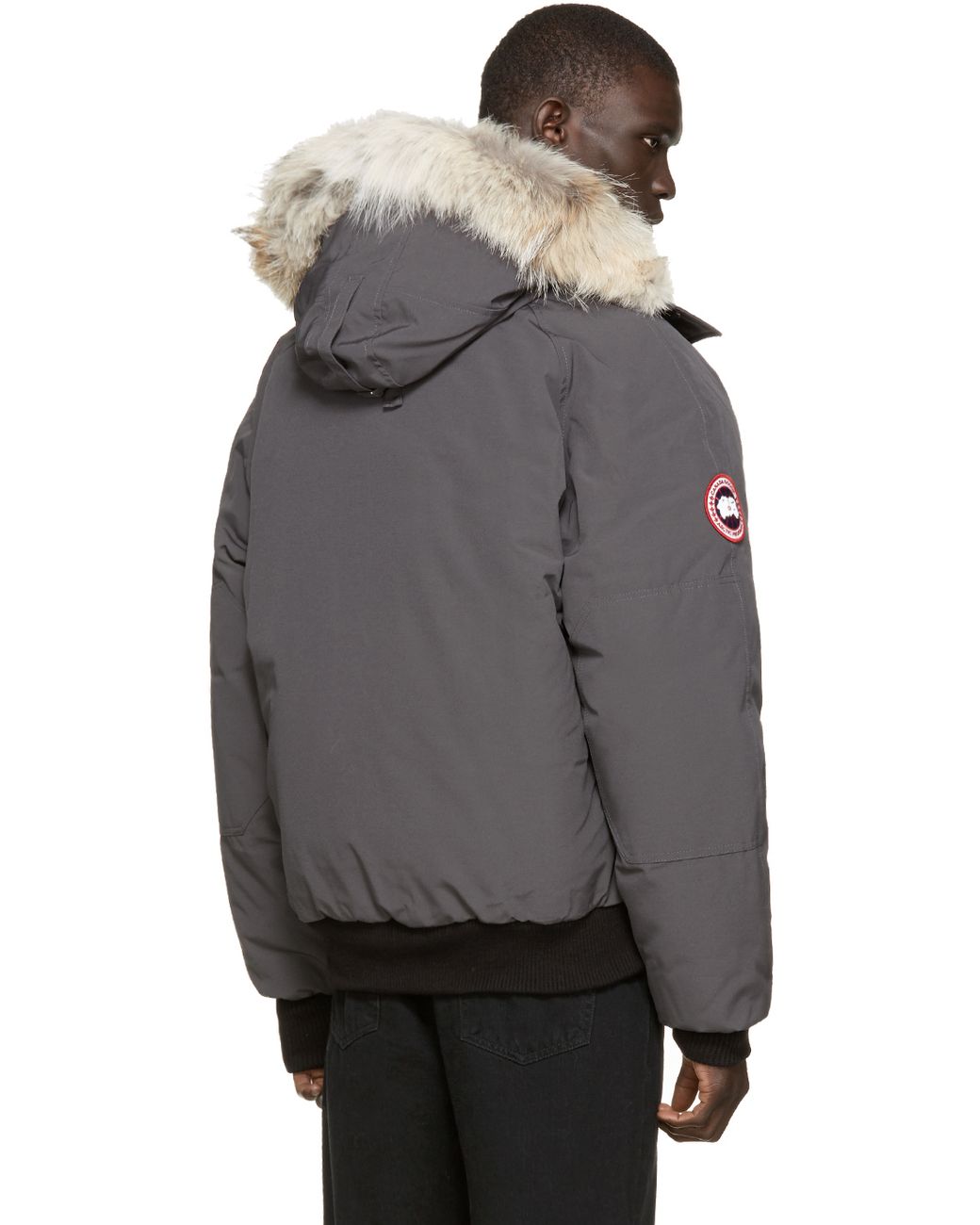 Canada Goose Grey Down & Fur Chilliwack Bomber in Gray for Men | Lyst