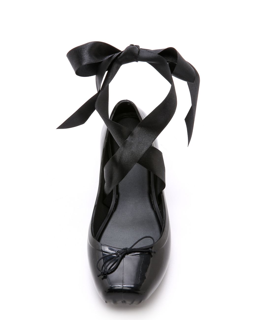 Melissa Lace Up Ballet Flats - Black | Lyst