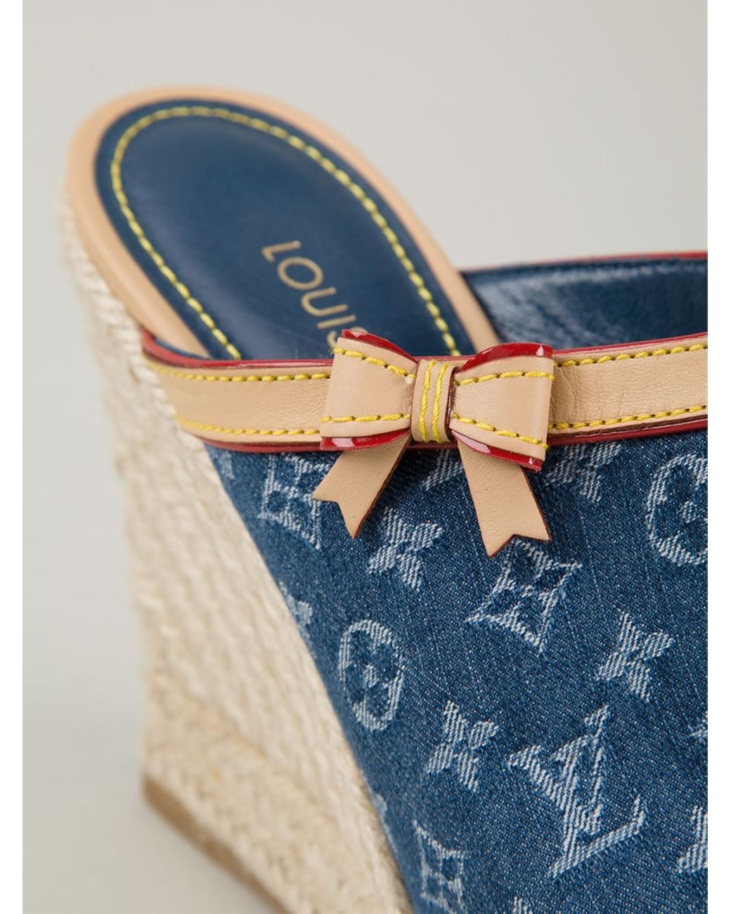 Louis Vuitton Dark Blue Monogram Denim Ankle Strap Espadrille