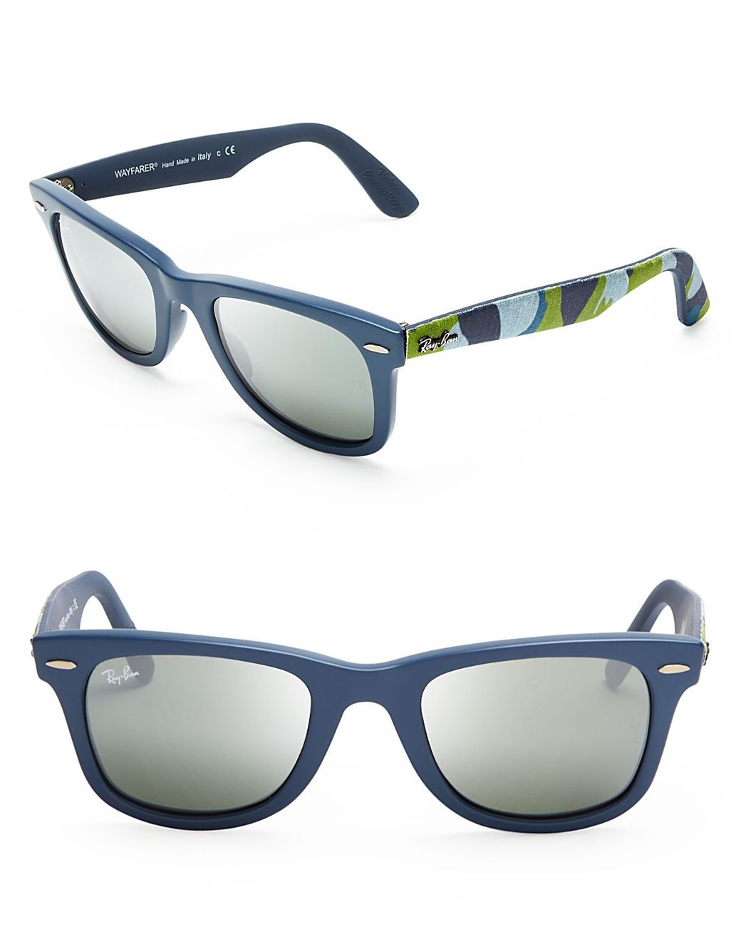 Ray-Ban Camo Fabric Wayfarer Sunglasses in Blue | Lyst