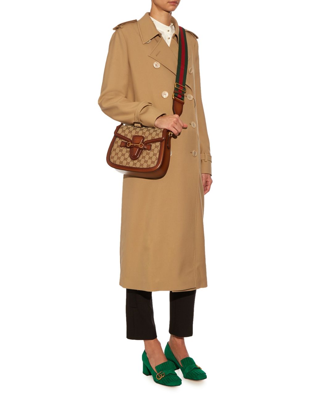 Gucci Lady Web Medium Shoulder Bag in Brown Lyst