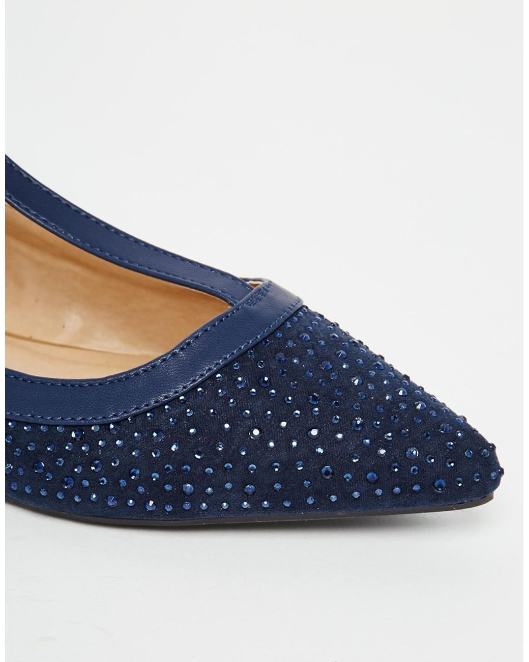 Navy sparkly flats top