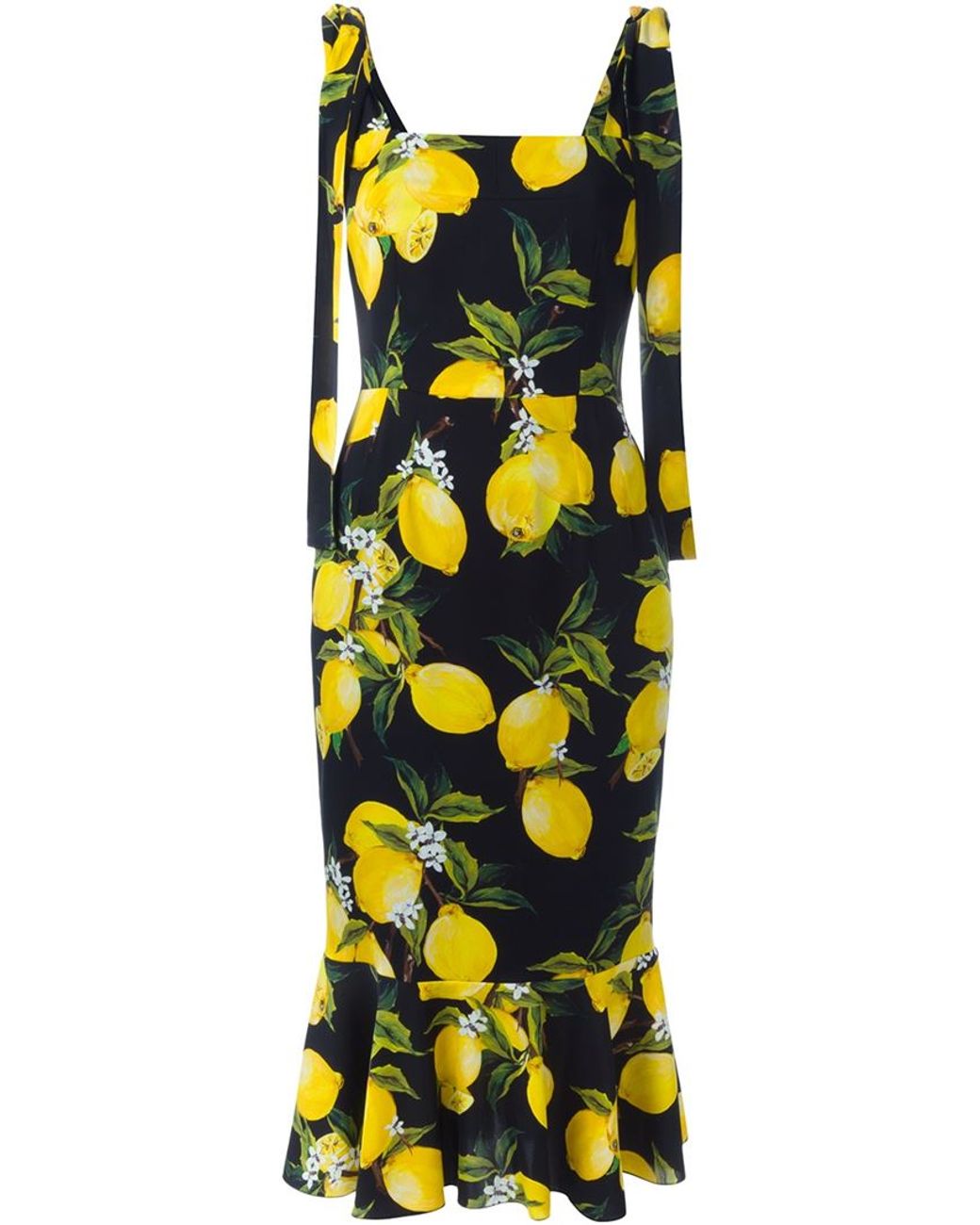 Dolce & Gabbana Lemon Print Dress in Yellow | Lyst