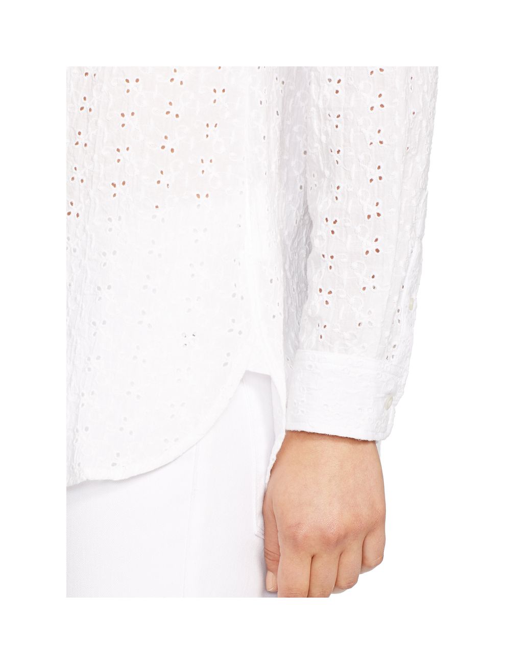 Ralph Lauren Cotton Eyelet Shirt in White