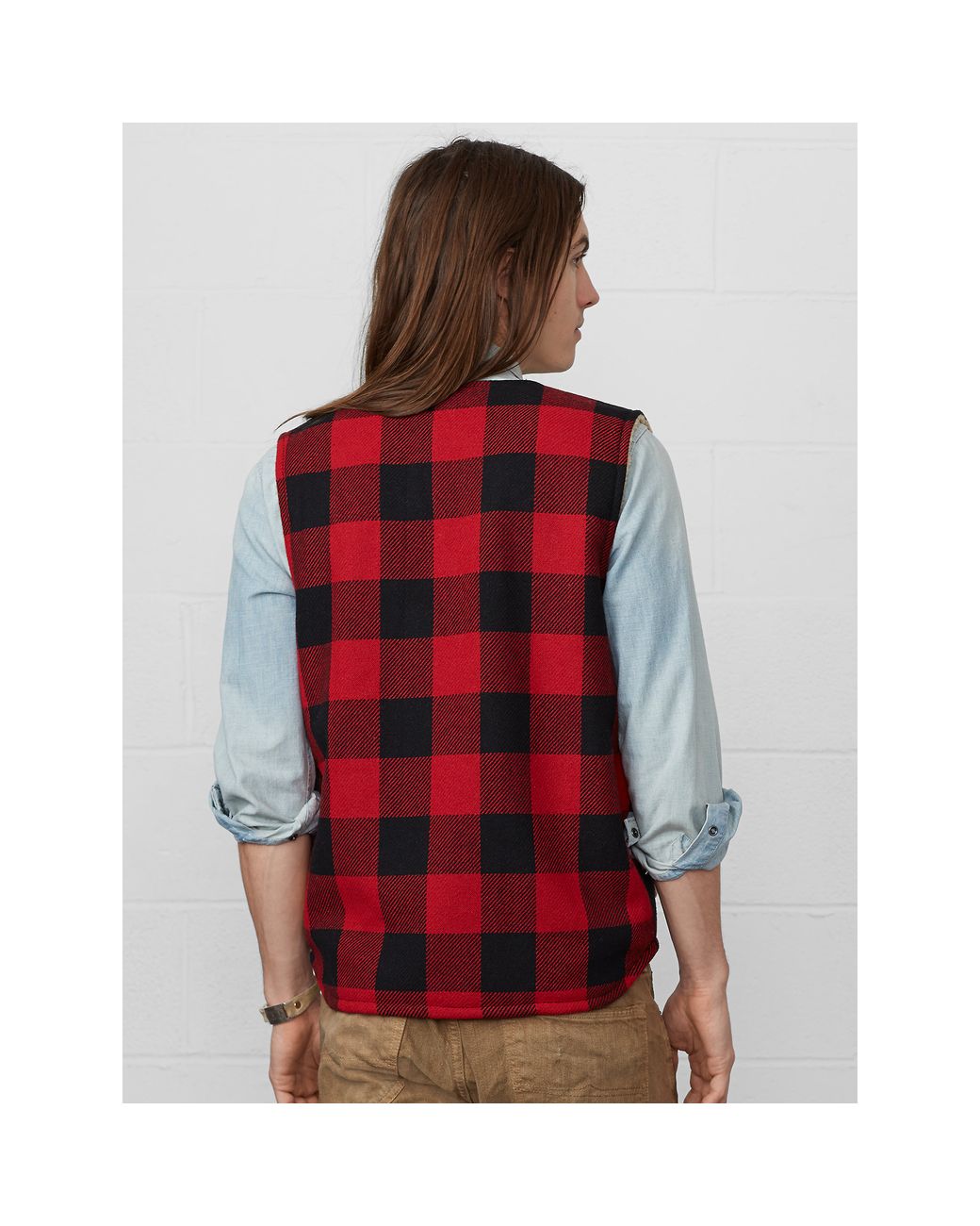Denim & Supply Ralph Lauren Buffalo Plaid Vest in Red for Men | Lyst