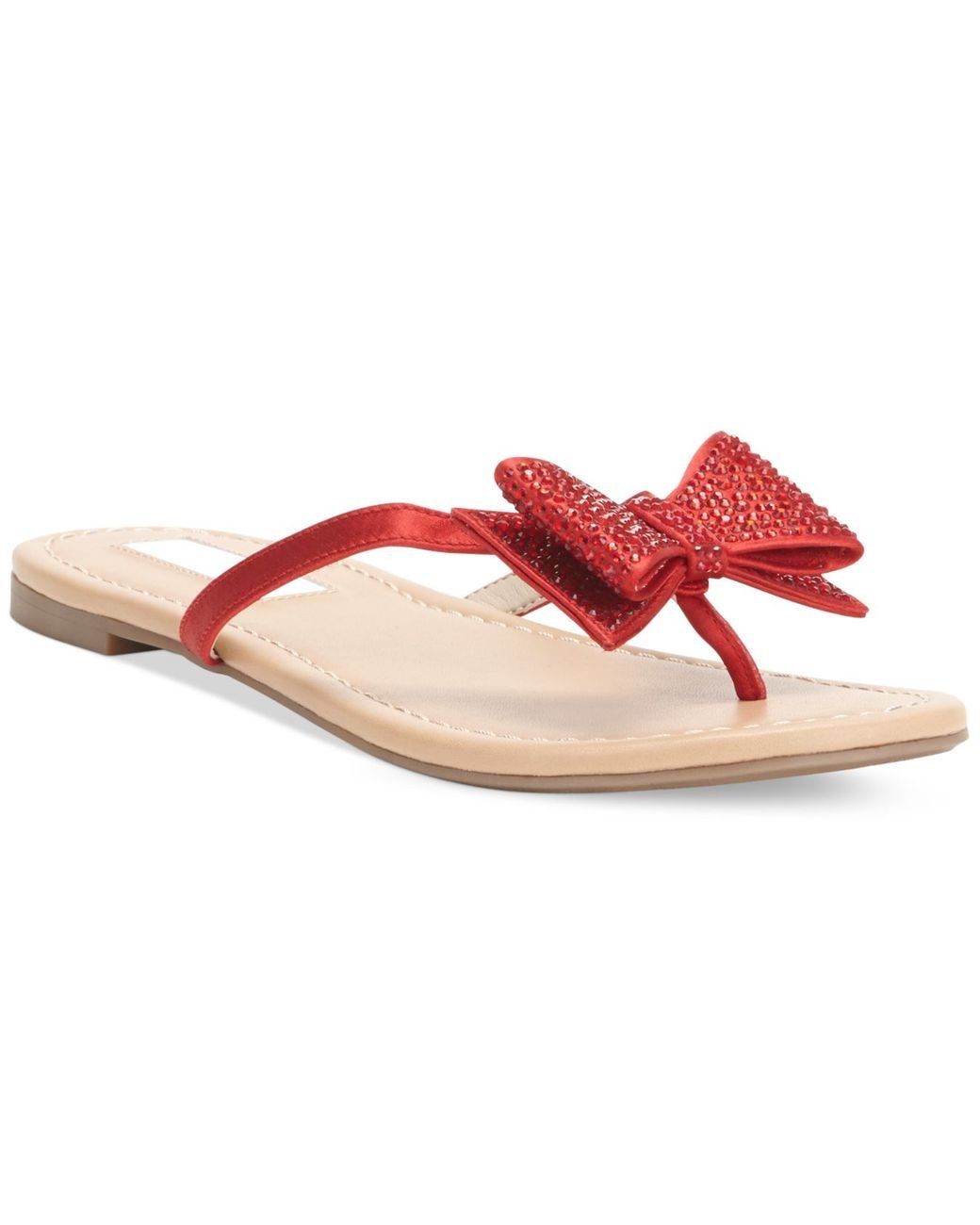 Red bow shop sandals