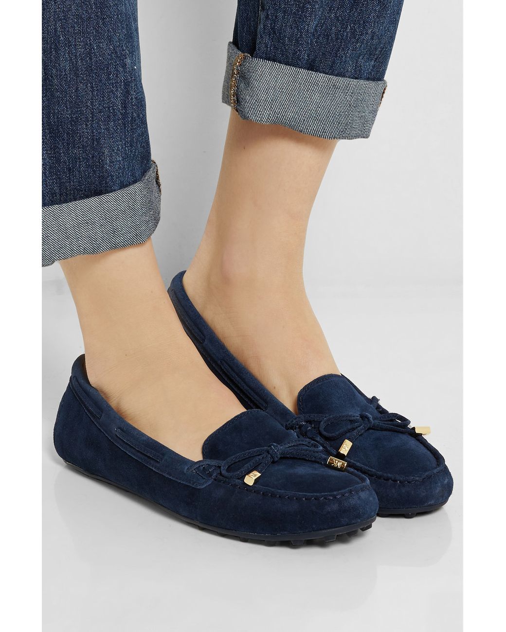 MICHAEL Michael Kors Daisy Suede Loafers in Blue | Lyst