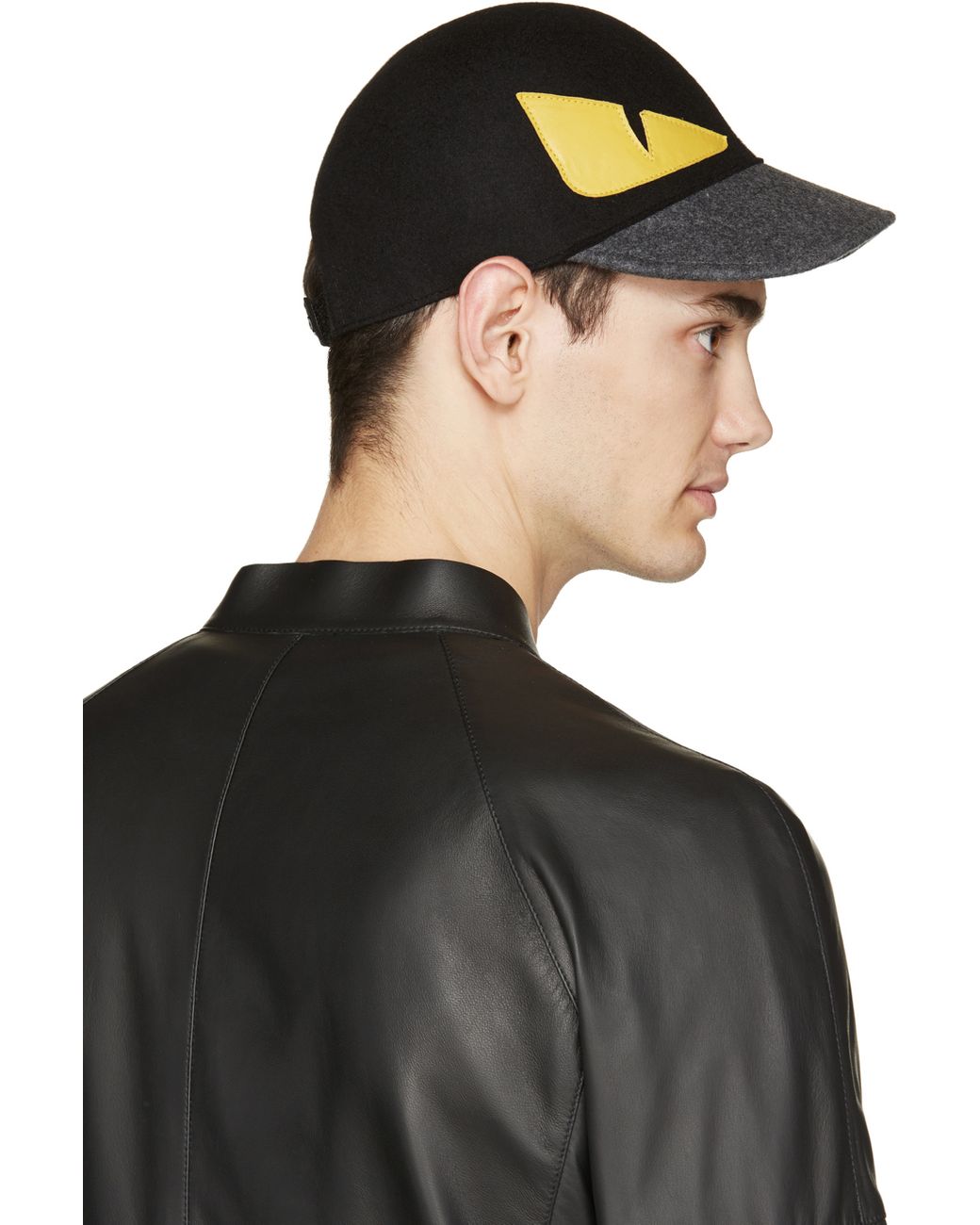 Fendi Monster Wool Baseball Cap in 