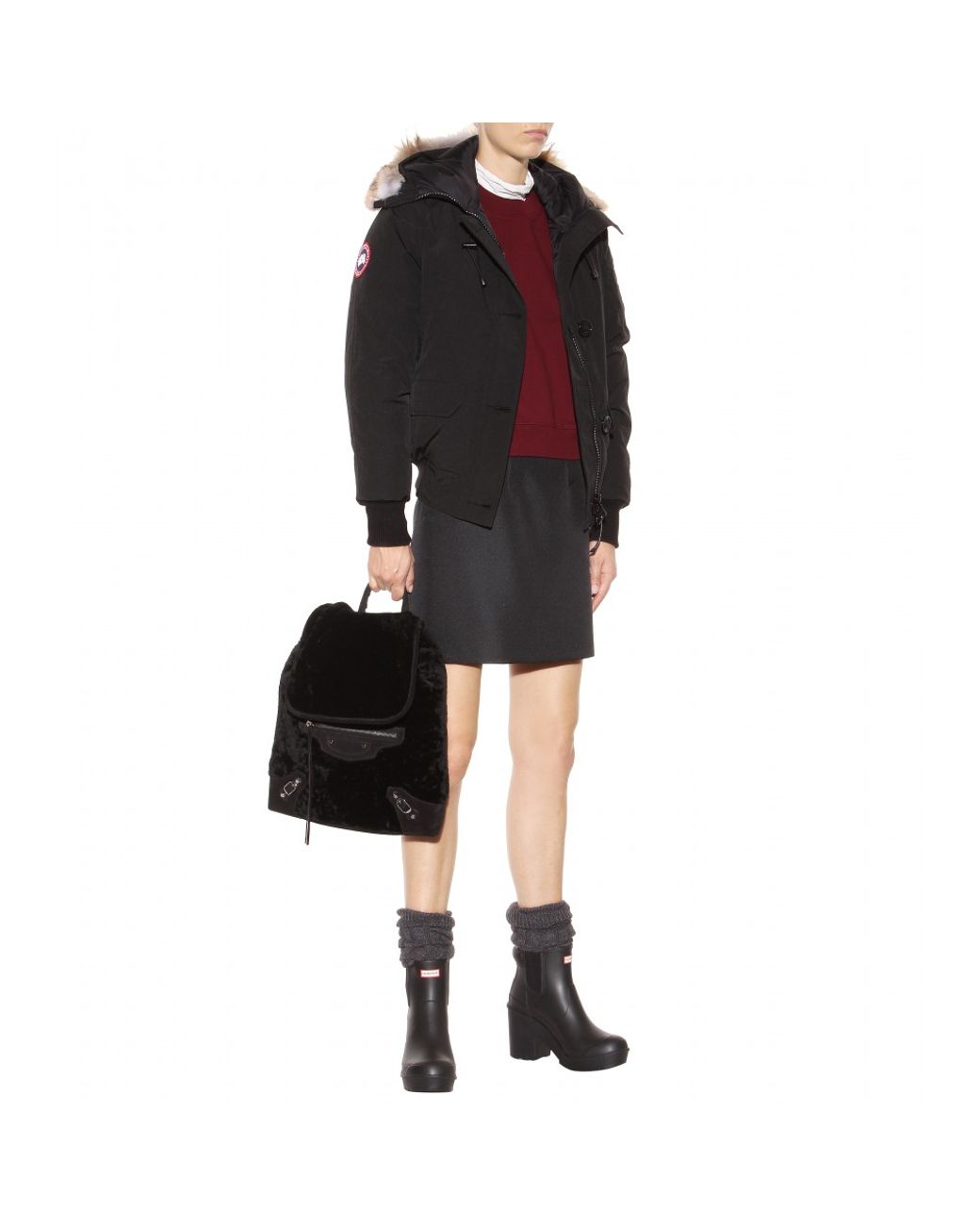 Hunter original block heel chelsea top