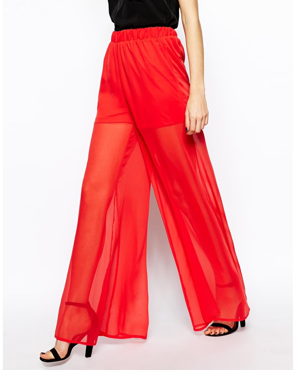 Sheer wide hotsell leg trousers
