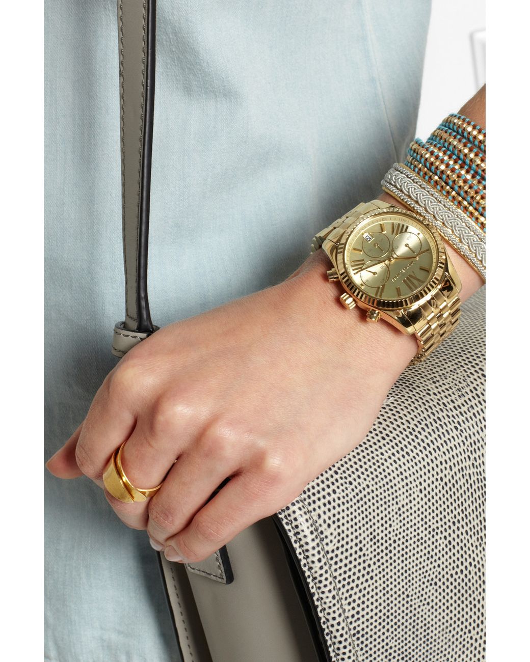 Michael Kors Lexington Gold-Tone Watch 